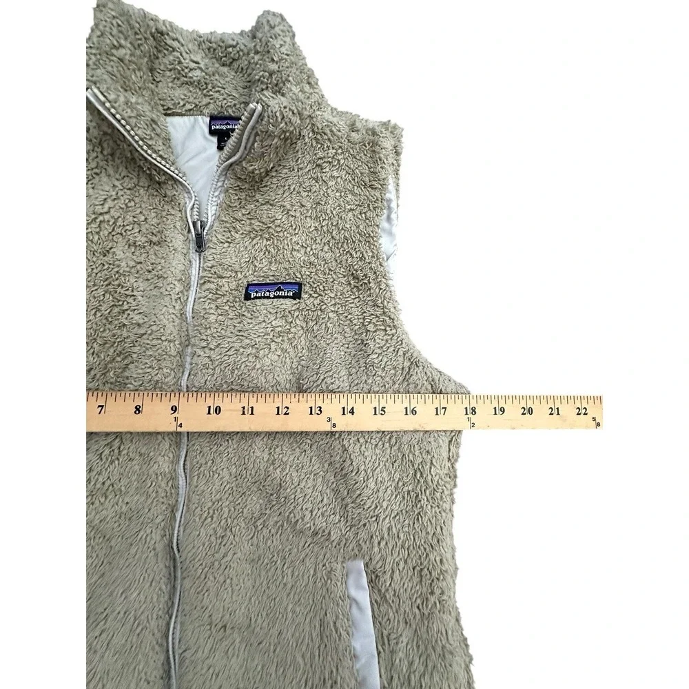 Patagonia Los Gatos Deep Pile Fleece Vest Large Sherpa El Kap Khaki #Y4-3 - Picture 6 of 9